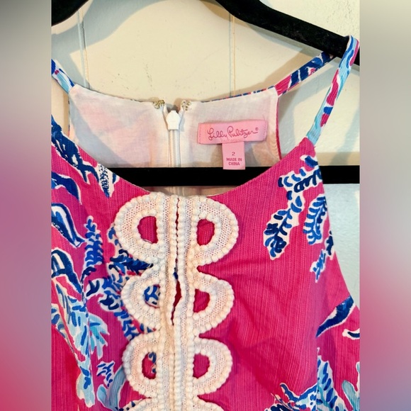 Lilly Pulitzer Women's Annabelle Pink Tank Top Size 2 Samba - Picture 2 of 8